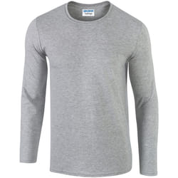 Gildan - T-shirt à manches longues - Hommes (Gris sport)