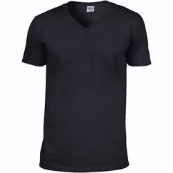 Gildan - T-shirt à manches courtes et col en V - Homme (Noir)