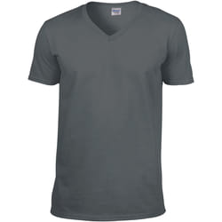 Gildan - T-shirt à manches courtes et col en V - Homme (Gris foncé)