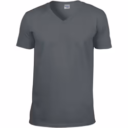 Gildan - T-shirt à manches courtes et col en V - Homme (Gris foncé)
