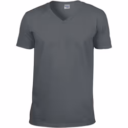 Gildan - T-shirt à manches courtes et col en V - Homme (Gris foncé)