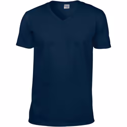 Gildan - T-shirt à manches courtes et col en V - Homme (Bleu marine)