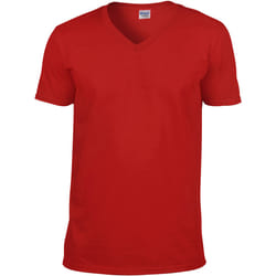 Gildan - T-shirt à manches courtes et col en V - Homme (Rouge)