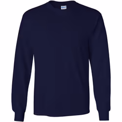 T-shirt uni à manches longues Gildan pour homme (Bleu marine)