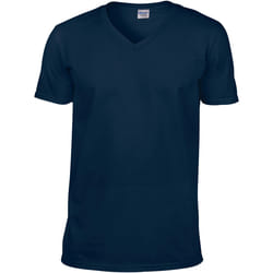 Gildan - T-shirt à manches courtes et col en V - Homme (Bleu marine)