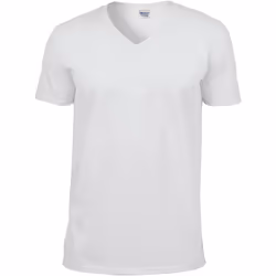 Gildan - T-shirt à manches courtes et col en V - Homme (Blanc)
