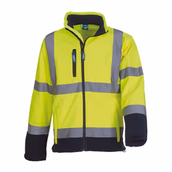 Yoko - Veste haute visibilité - Homme (Jaune fluo/Bleu marine)