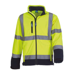 Yoko - Veste haute visibilité - Homme (Jaune fluo/Bleu marine)