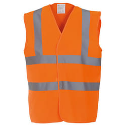 Yoko - Gilet de sécurité haute visibilité - Mixte (Orange)