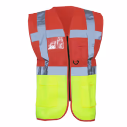 Yoko - Gilet de sécurité - Unisexe (Rouge/ Jaune)
