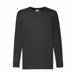 Fruit Of The Loom - T-Shirt à manches longues - Enfant unisexe (Noir)