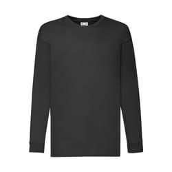 Fruit Of The Loom - T-Shirt à manches longues - Enfant unisexe (Noir)