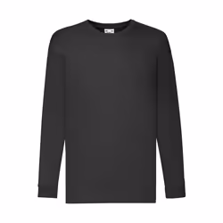 Fruit Of The Loom - T-Shirt à manches longues - Enfant unisexe (Noir)