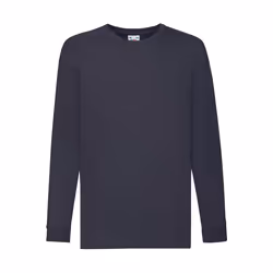 Fruit Of The Loom - T-Shirt à manches longues - Enfant unisexe (Bleu marine profond)