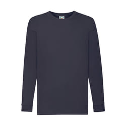 Fruit Of The Loom - T-Shirt à manches longues - Enfant unisexe (Bleu marine profond)