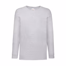 Fruit Of The Loom - T-Shirt à manches longues - Enfant unisexe (Gris marne)