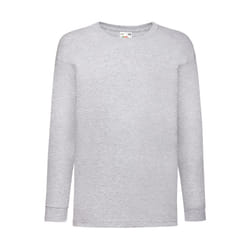 Fruit Of The Loom - T-Shirt à manches longues - Enfant unisexe (Gris marne)