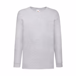 Fruit Of The Loom - T-Shirt à manches longues - Enfant unisexe (Gris marne) - 12/13 ans