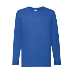 Fruit Of The Loom - T-Shirt à manches longues - Enfant unisexe (Bleu royal)