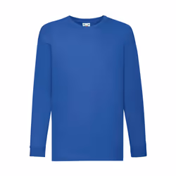 Fruit Of The Loom - T-Shirt à manches longues - Enfant unisexe (Bleu royal)