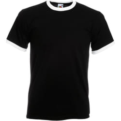 Fruit Of The Loom -T-shirt à manches courtes - Homme (Noir/ Blanc)