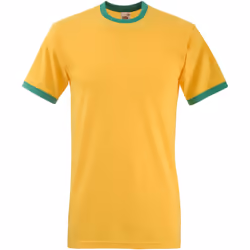 Fruit Of The Loom -T-shirt à manches courtes - Homme (Jaune foncé/ Vert tendre)