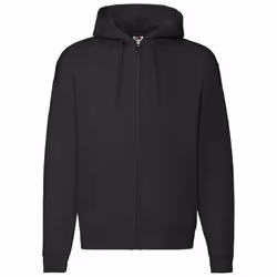 Fruit Of The Loom - Sweatshirt à capuche et fermeture zippée - Homme (Noir)