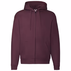 Fruit Of The Loom - Sweatshirt à capuche et fermeture zippée - Homme (Bordeaux)
