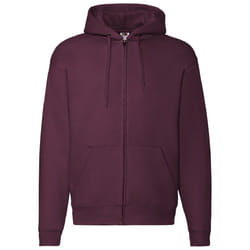 Fruit Of The Loom - Sweatshirt à capuche et fermeture zippée - Homme (Bordeaux)