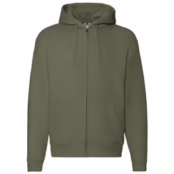 Fruit Of The Loom - Sweatshirt à capuche et fermeture zippée - Homme (Olive)