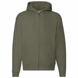 Fruit Of The Loom - Sweatshirt à capuche et fermeture zippée - Homme (Olive)