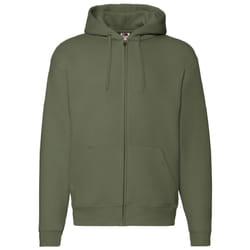 Fruit Of The Loom - Sweatshirt à capuche et fermeture zippée - Homme (Olive)