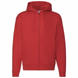 Fruit Of The Loom - Sweatshirt à capuche et fermeture zippée - Homme (Rouge)
