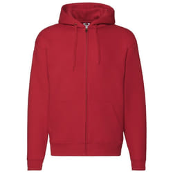 Fruit Of The Loom - Sweatshirt à capuche et fermeture zippée - Homme (Rouge)