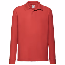 Fruit Of The Loom - Polo manches longues - Unisexe (Rouge)