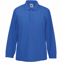 Fruit Of The Loom - Polo manches longues - Unisexe (Bleu roi)