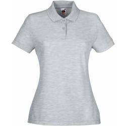 Fruit of the Loom - Polo - Femme (Gris clair chiné)