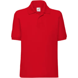 Fruit of the Loom - Polo - Enfant (Rouge) - 5/6 ans