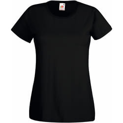 Fruit Of The Loom - T-shirt manches courtes - Femme (Noir)