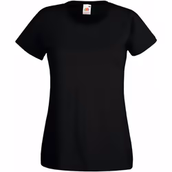 Fruit Of The Loom - T-shirt manches courtes - Femme (Noir)