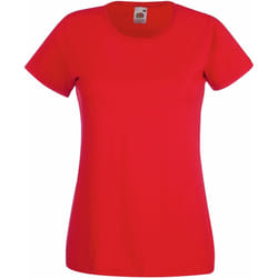 Fruit Of The Loom - T-shirt manches courtes - Femme (Rouge)