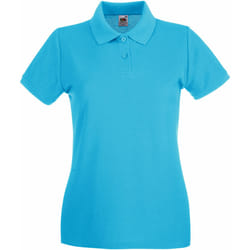 Fruit of the Loom - Polo PREMIUM - Femme (Bleu azur)