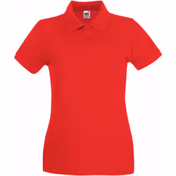Fruit of the Loom - Polo PREMIUM - Femme (Rouge)