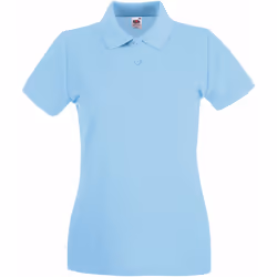 Fruit of the Loom - Polo PREMIUM - Femme (Bleu ciel)