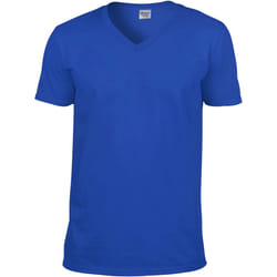 Gildan - T-shirt à manches courtes et col en V - Homme (Bleu royal)