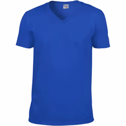 Gildan - T-shirt à manches courtes et col en V - Homme (Bleu royal) - XL
