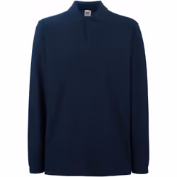 Fruit Of The Loom - Polo à manches longues - Homme (Bleu marine profond)