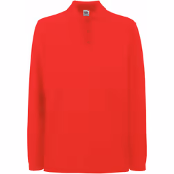 Fruit Of The Loom - Polo à manches longues - Homme (Rouge)
