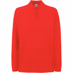 Fruit Of The Loom - Polo à manches longues - Homme (Rouge)