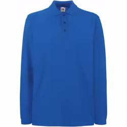 Fruit Of The Loom - Polo à manches longues - Homme (Bleu royal)